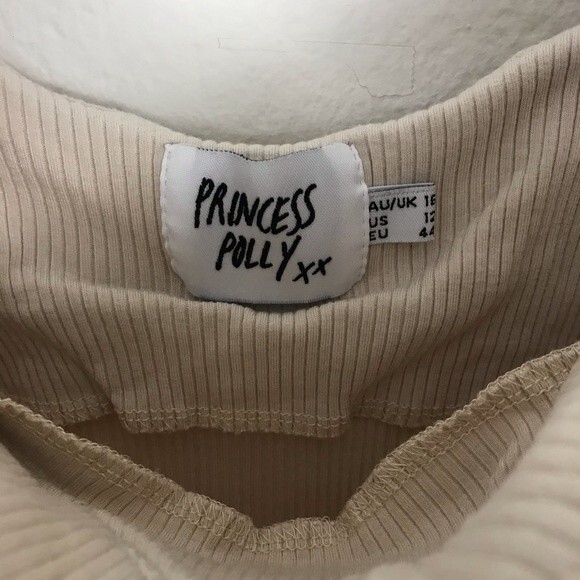 Princess Polly Kloye Bustier Ribbed Bodysuit- Tan- Size 12- Great Condition!!! - Picture 4 of 4
